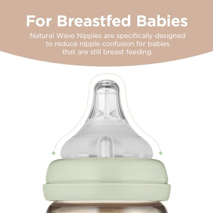 PPSU All-in-One Baby Bottle - Anti-Colic, Wide-Neck, Stable Base, Easy to Clean, Natural, Cloud Edition, 170ml, 6oz, Stage 1 (Slow Flow)