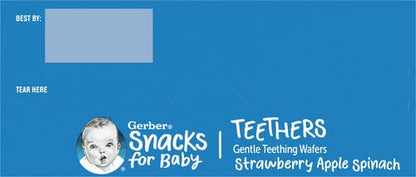 Gerber Snacks for Baby Teethers, Strawberry Apple Spinach, 1.7 oz Box (12 Pack)