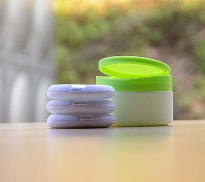 1Pcs Baby After-Bath Puff Box Body Talcum Powder Box Case Container Dispenser with Sifter and Powder Puff for Travel and Home Use(Green)