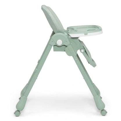 Delta Children Little Folks 2-in-1 SlimFold High Chair for Babies and Toddlers, Sage Green