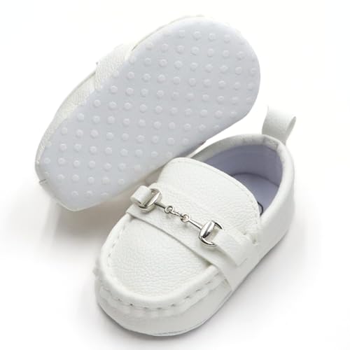 First Walking Shoes for Baby Boys Delightful Solid Color Slip-On Loafers, Lightweight, Non-Slip Flat