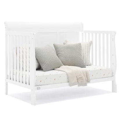 Delta Children Simmons Kids Carter 6-in-1 Convertible Crib - Greenguard Gold Certified, Black Ebony