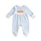 Kuriozud My First Halloween Baby Girl Boy Outfit Newborn Pumpkin Jumpsuit Romper Halloween Footie Pajamas Coming Home Outfit