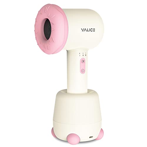 Cordless Baby Hair Dryer for Infant, Low Heat Gentle Air Rechargeable Small Hair Blow Dryer for Baby Butt Skin with 3 Speed Settings, 0-3 Years Using (Khaki)