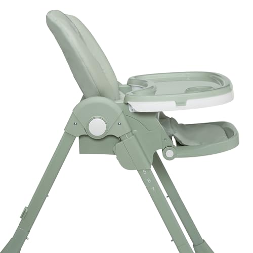 Delta Children Little Folks 2-in-1 SlimFold High Chair for Babies and Toddlers, Sage Green