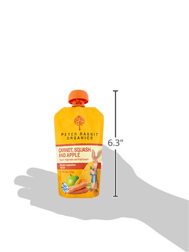 Peter Rabbit Organics Fruit Vegetable, Squeezable Pouches, 4 Ounce (Pack of 18)