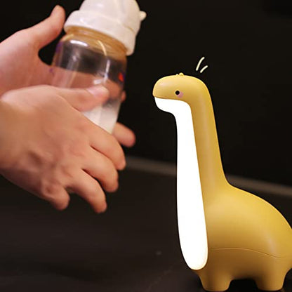 Cute Dinosaur Night Light, Brightness Adjustable Baby Bedside Night Lamp USB Recharging, Nursery Room Decor Kids Toddlers Night Light, Dinosaur Gifts for Birthday, Christmas, Green