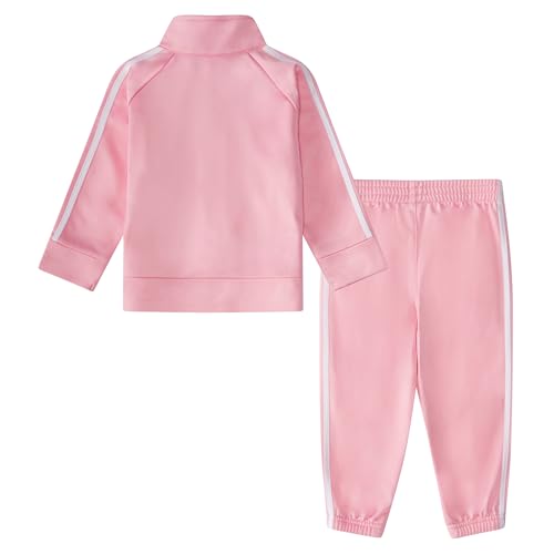 adidas Baby Girl's Zip Front Classic Tricot Jacket and Joggers Set