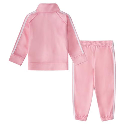 adidas Baby Girl's Zip Front Classic Tricot Jacket and Joggers Set