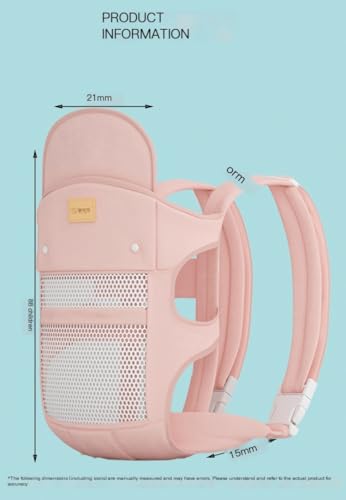 Baby Carrier 3-in-1 Ergonomic Infant Carrier Soft Baby Holder 3 to 36 Months,4 Season/All Seasons,Newborn to Toddler with Hood All Position Baby Hipseat (Pink)