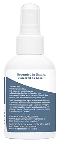 Earth Mama Herbal Perineal Spray | Safe for Pregnancy and Postpartum Recovery, Witch Hazel Natural Cooling Spray For After Birth Feminine Care Essentials, No Benzocaine or Butane, 4-Fluid Ounce