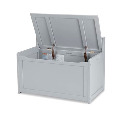Melissa & Doug Wooden Toy Chest - White Furniture for Playroom - Kids Toy Box, Wooden Storage Organizer, Children's Furniture