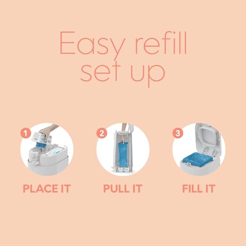 Diaper Genie Easy Roll Refill | 30 Bags Per Refill | Holds Up to 1410 Newborn Diapers | Odor Control | Diaper Pail Refill Bags | Fits Diaper Genie Signature & Platinum Pails