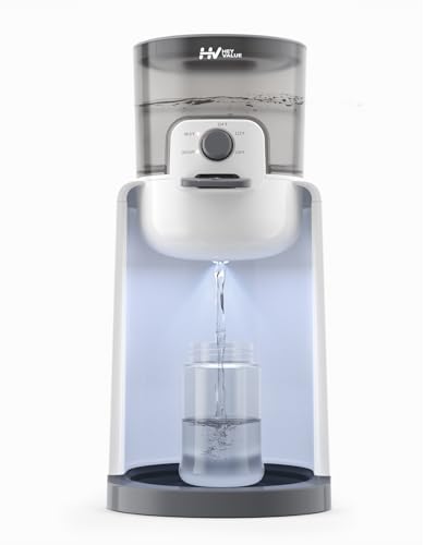Water Warmer, HEYVALUE Baby Bottle Warmer, Formula Maker with Night Light, 4 Temperature Control & 72H Keep Warm, Detachable Tank, Instantly Dispenses Warm Water, Feed Baby More Easier and Healthier
