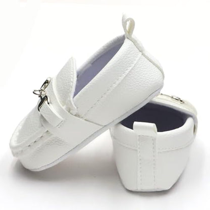 First Walking Shoes for Baby Boys Delightful Solid Color Slip-On Loafers, Lightweight, Non-Slip Flat