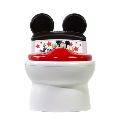 The First Years Disney Minnie Mouse Potty Training Toilet and Toddler Toilet Seat - Toilet Training Potty with Fun Flushing and Cheering Sounds,Pink