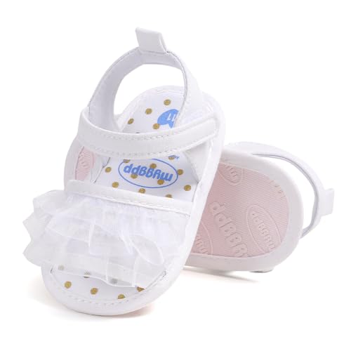 Ohwawadi Baby Boys Girls Sandals Soft Sole Summer Infant Wedding Dress Flat Shoes Beach Sandal Newborn Crib Shoes First Walkers
