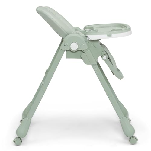 Delta Children Little Folks 2-in-1 SlimFold High Chair for Babies and Toddlers, Sage Green