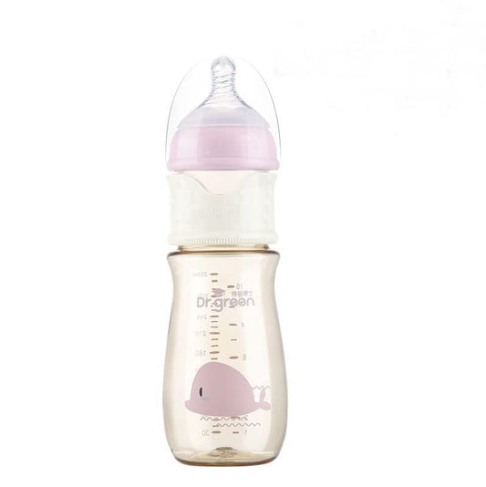 Baby Wide Neck PPSU Bottle With Formula Dispenser, Fast Milk Filling, Travel Portable Quick Flush, M Nipple, BPA-Free (PPSU-Pink, 240ML)