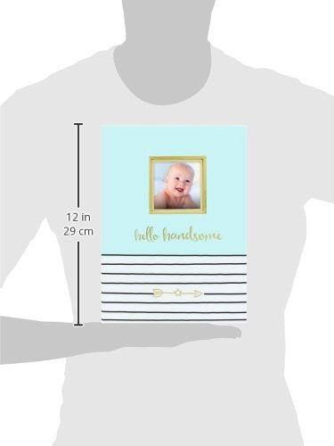 Pearhead Hello Baby First 5 Years Memory Book, Baby Girl Keepsake for New and Expectant Parents, Pregnancy And Milestone Journal, Pink