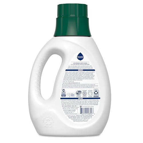 Seventh Generation Concentrated Baby Laundry Detergent, Fresh Scent, 40 Fl Oz, Pack of 2