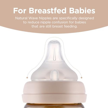 PPSU All-in-One Baby Bottle - Anti-Colic, Wide-Neck, Stable Base, Easy to Clean, Natural, Cloud Edition, 170ml, 6oz, Stage 1 (Slow Flow)
