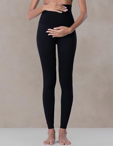 POSHDIVAH Women's Maternity Leggings Over The Belly Pregnancy Yoga Pants Active Wear Workout Leggings
