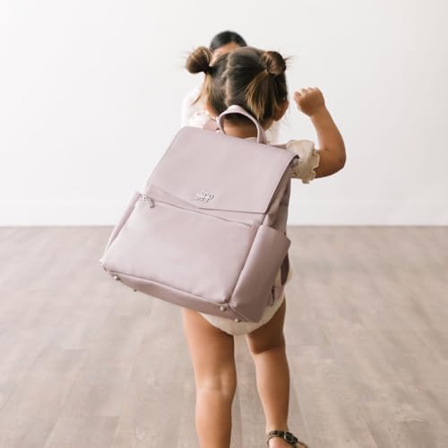 Freshly Picked Mini Classic Diaper Bag Backpack, Vegan Leather Baby Diaper Bag, Backpack Diaper Bag for Women (Aspen)