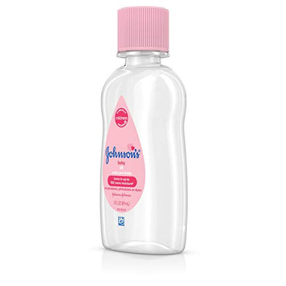 Johnson's Baby Oil, Pure Mineral Oil to help Prevent Moisture Loss for baby, Kids & Adults, Gentle & Soothing Baby Massage Oil for Dry Skin Relief, Original Scent, 14 fl. oz(Pack of 6)