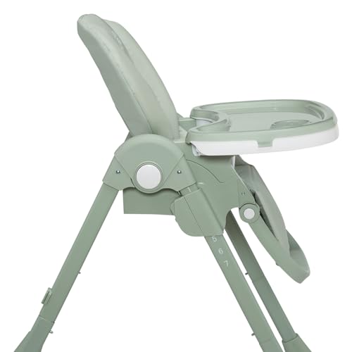Delta Children Little Folks 2-in-1 SlimFold High Chair for Babies and Toddlers, Sage Green