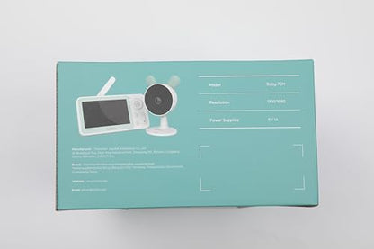 BOIFUN Split Screen Video Baby Monitor WiFi, 2 Cameras, Smartphone APP Control & LCD Monitor, AI Motion & Sound Detection, 4.3'' 4X Zoom, 1080P Smart (Monitor para Bebe), Area Alarm, Video Recording