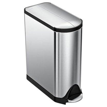 simplehuman Diaper Can with Odorsorb System (Odorsorb Pods and Odorsorb Liners), 18 Liter/ 4.8 Gallon, White Stainless Steel