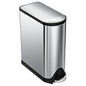 simplehuman Diaper Can with Odorsorb System (Odorsorb Pods and Odorsorb Liners), 18 Liter/ 4.8 Gallon, White Stainless Steel