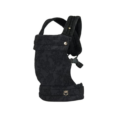 NEST BLANCHE Baby Carrier – Soft Cotton Linen Blend with Magnolia Jacquard Design, Adjustable and Ergonomic for Newborns and Toddlers (Teal)