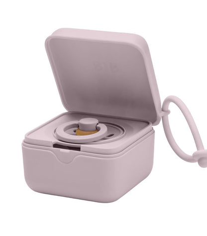 BIBS Pacifier Box with Loop for Storing & Carrying Soothers | 100% BPA Free Material | Designed & Made in Denmark | Vanilla