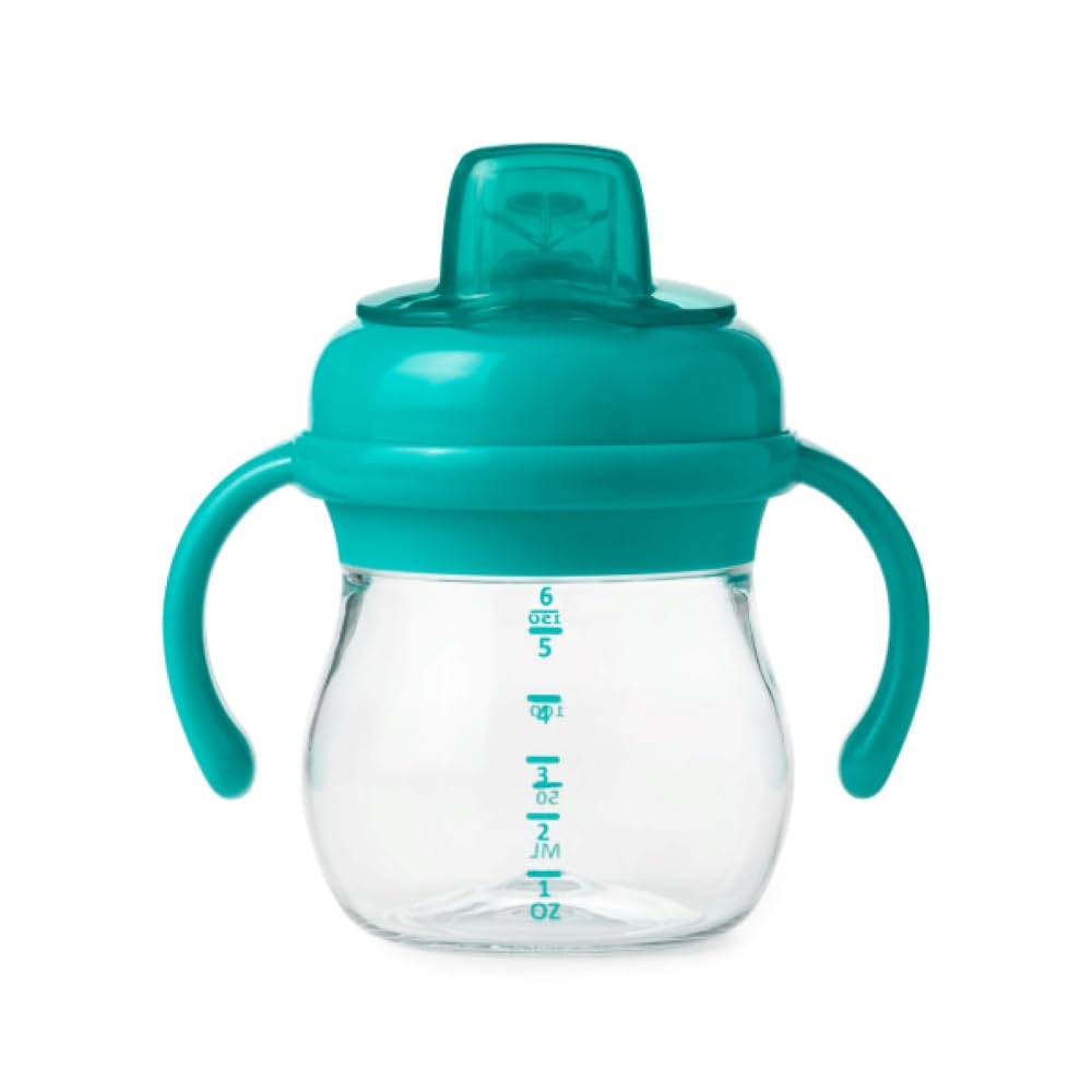 OXO Tot Transitions Soft Spout Sippy Cup with Removable Handles - 6 oz. - Blossom