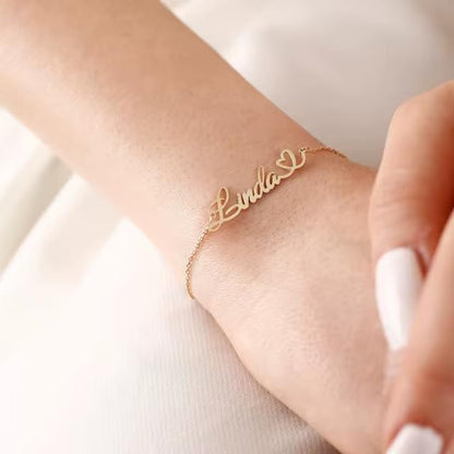 Custom Bracelet with Name 18K Gold Plated Personalized Name Ankle Bracelet Adjustable, Customized Beach Jewelry Gifts for Women Girlfriend
