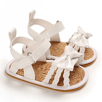Baby Girl Sandals Summer Crib Shoes Bowknot Soft Sole Infant Girls Princess Dress Flats First Walker Shoes
