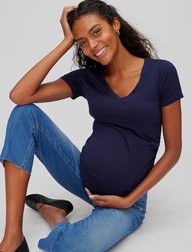 Motherhood Maternity Women's Stretch Secret Fit Over The Belly Straight Leg Pregnancy Jeans