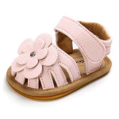Sawimlgy Baby Girls Boys Sandals Summer Flowers Shoe Rubber Sole PU Leather Mesh Infant Toddler First Walkers Princess Dress Outdoor Shoes