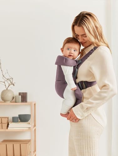BabyBjörn Baby Carrier Mini, 3D Jersey, Light Beige | Newborn Carrier (7-25 lbs), Ergonomic, Easy-to-Use