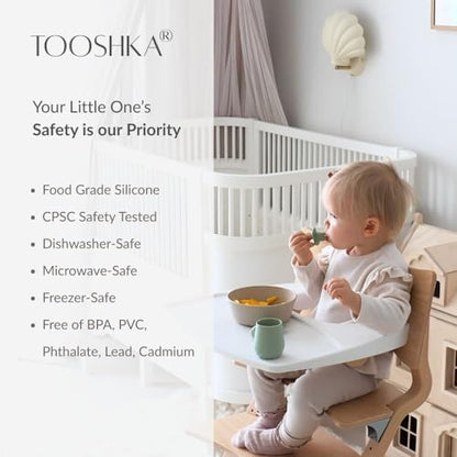 Tooshka® | Set of Four Tiny Cups | Baby-Led Weaning Essentials for Toddlers 6+ Months of Age | BPA, Lead, & Phthalate Free