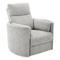 Pemberly Row Contemporary Fabric Swivel Glider Recliner in Ivory