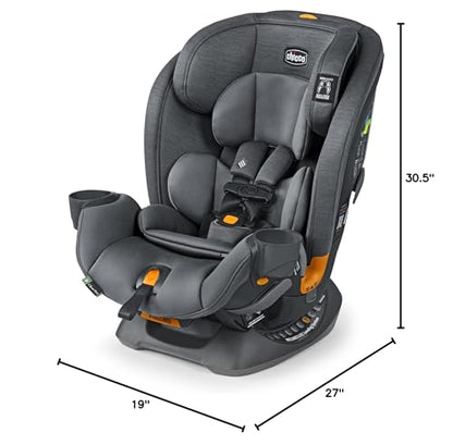 Chicco OneFit ClearTex All-in-One Car Seat, Slim Design, Rear-Facing Seat for Infants 5-40 lbs., Forward-Facing 25-65 lbs., Booster 40-100 lbs., Convertible Car Seat | Lilac/Purple