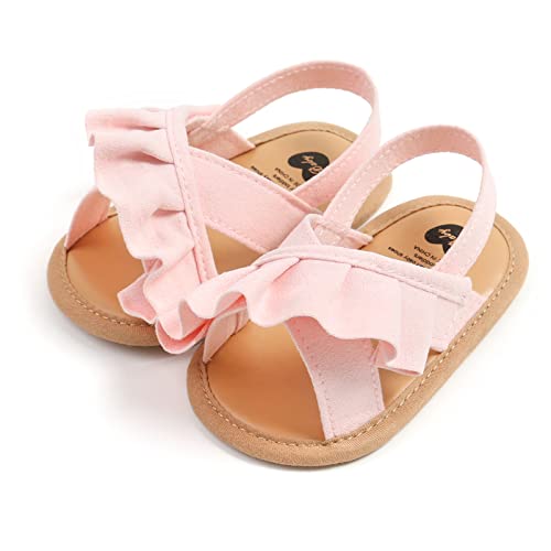 myppgg Baby Boys Girls Summer Sandals Non-Slip Soft Sole Infant Slippers Cotton Crib Shoes for Toddler First Walkers