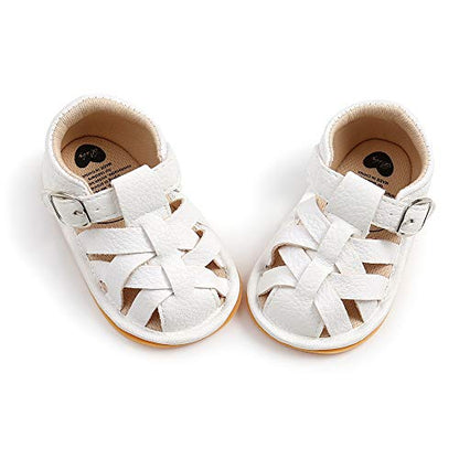 E-FAK Baby Boys Girls Summer Sandals Outdoor Beach Anti-Slip Rubber Soft Sole Newborn Toddler First Walker Shoes