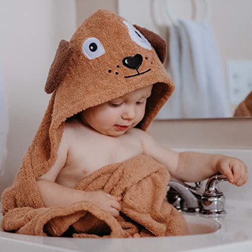 Hooded Baby Towel for Kids 2-8 | Large 100% Cotton Baby Towel for Girls | Cute Flower Bath Towels for Babies and Toddlers with Pink Petals