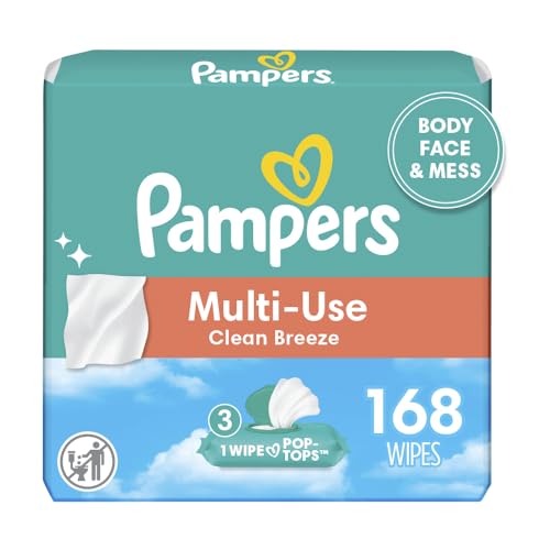 Pampers Baby Wipes Multi-Use Fragrance Free 9X Pop-Top Packs 504 Count