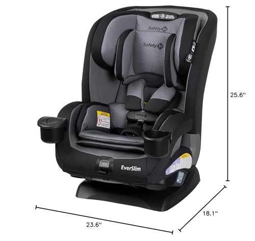 Safety 1st Everslim DLX Slim Convertible Car Seat– A 4-in-1 Convertible Child Safety Car Seats; Baby Car Seats for 5-100 lbs, Dunes Edge