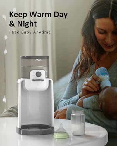 Water Warmer, HEYVALUE Baby Bottle Warmer, Formula Maker with Night Light, 4 Temperature Control & 72H Keep Warm, Detachable Tank, Instantly Dispenses Warm Water, Feed Baby More Easier and Healthier